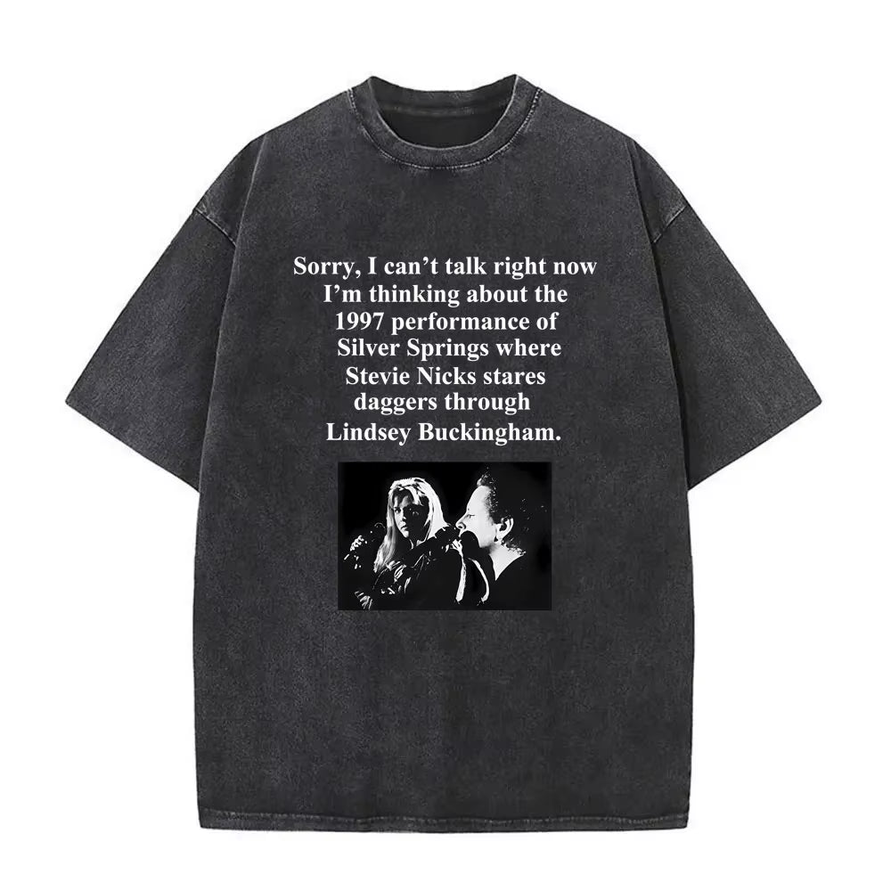 Elevate Your Style with the Washed Vintage Fleetwood Mac Rumours Graphic T-Shirt - Perfect for Men and Women!
