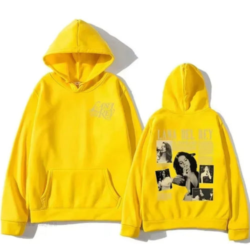 Lana Del Rey Inspired Casual Hoodie for Men - Trendy Long Sleeve Pullover Sweatshirt with Eye-Catching Print