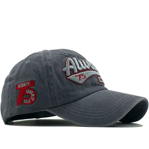 100% Cotton Washed 3D Embroidered Letter Baseball Cap - Casual Streetwear Hat