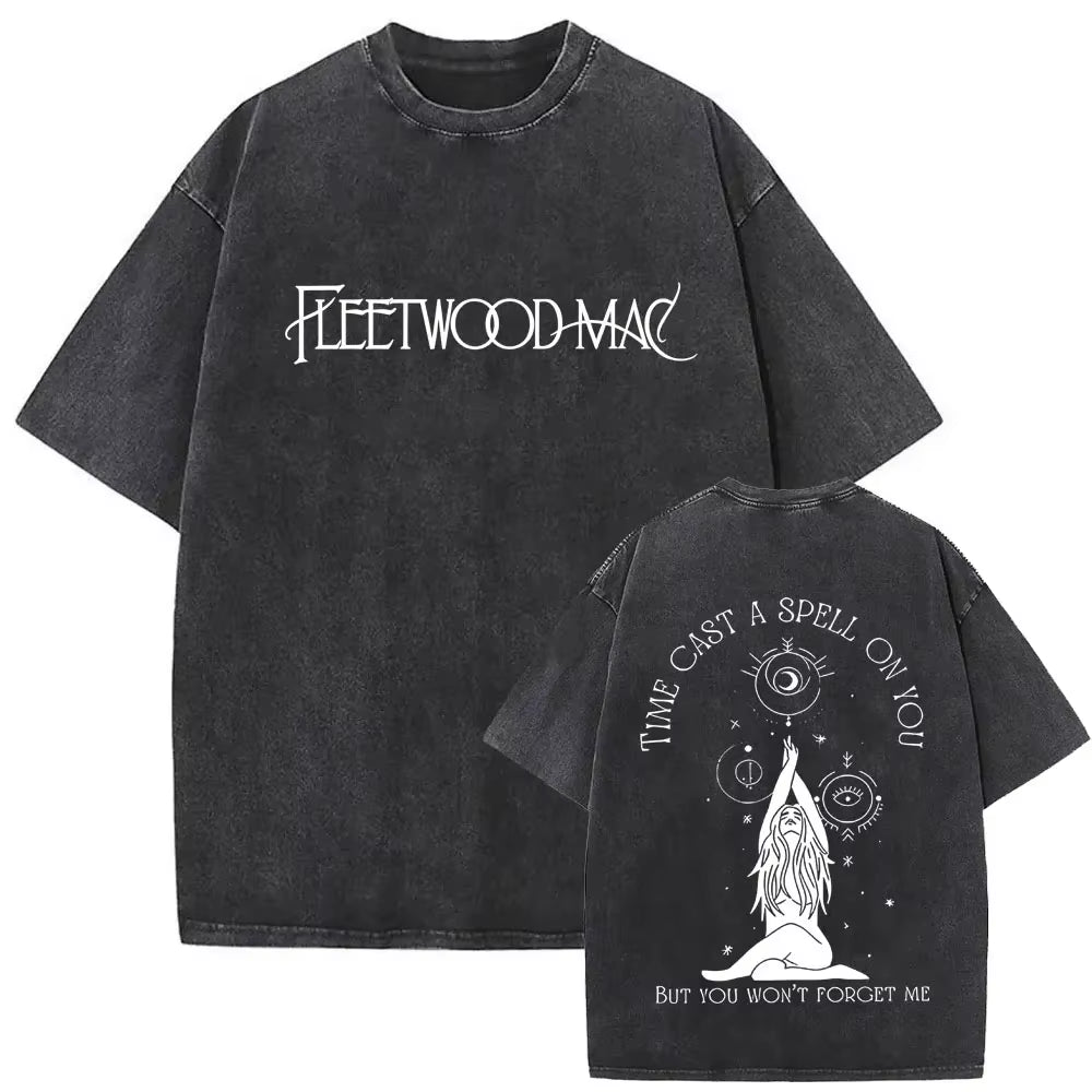 Elevate Your Style with the Washed Vintage Fleetwood Mac Rumours Graphic T-Shirt - Perfect for Men and Women!