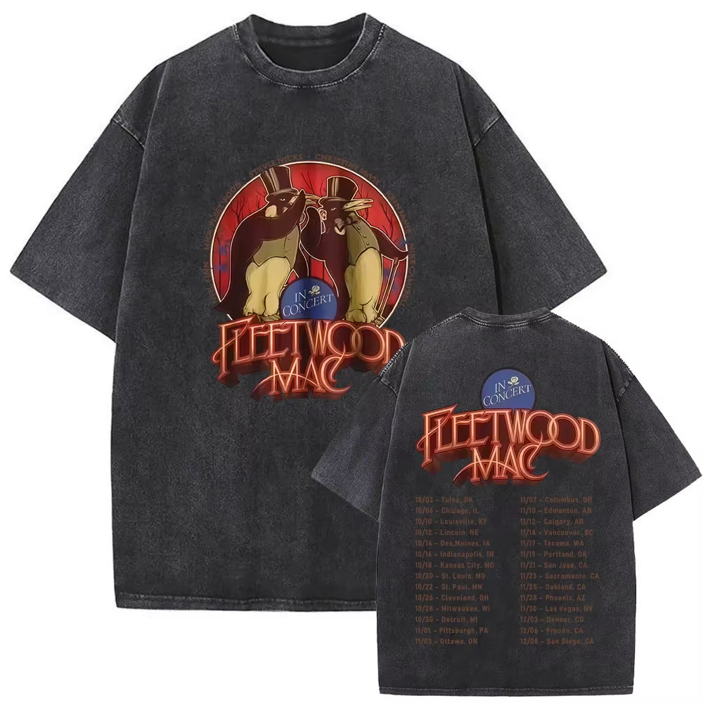 Elevate Your Style with the Washed Vintage Fleetwood Mac Rumours Graphic T-Shirt - Perfect for Men and Women!