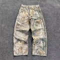 Men's Tree Branch Camouflage Jeans - American Style Y2K Wide Leg Retro Loose Fit Streetwear Camo Pants